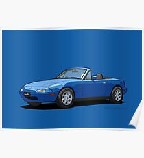 Eunos Roadster MK1 Mariner Blue Poster
