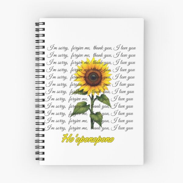 Item preview, sunflower world and ho'oponopono phrases designed and sold by Kikimarketplace.