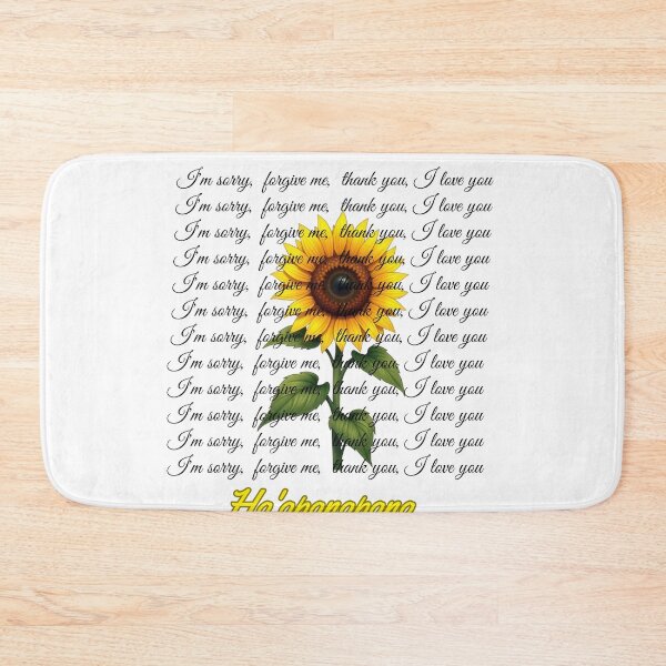 Item preview, sunflower world and ho'oponopono phrases designed and sold by Kikimarketplace.
