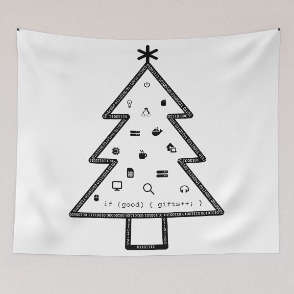 Item preview, Tech Christmas Tree - Binary Code Holiday Design designed and sold by IrinchiDE.