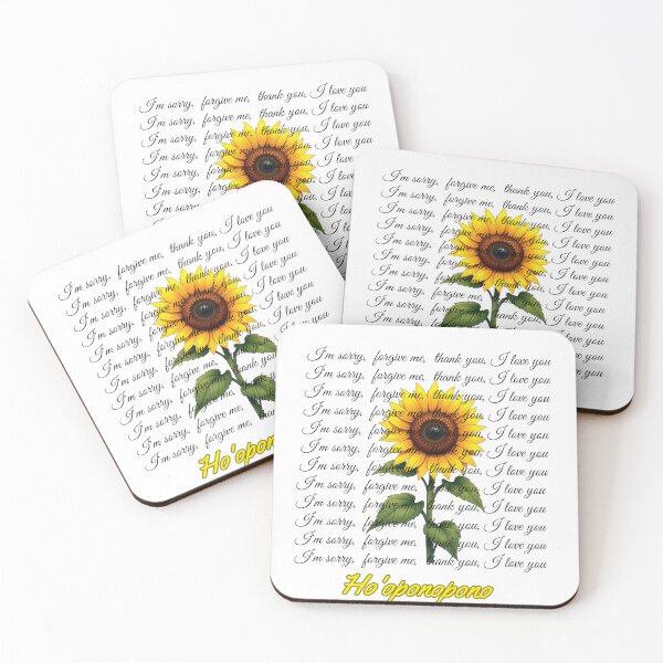 Item preview, sunflower world and ho'oponopono phrases designed and sold by Kikimarketplace.