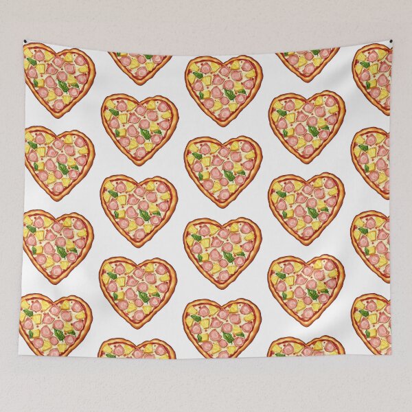 Item preview, Heart-shaped Ham and Pineapple Pizza designed and sold by DigitalToast.