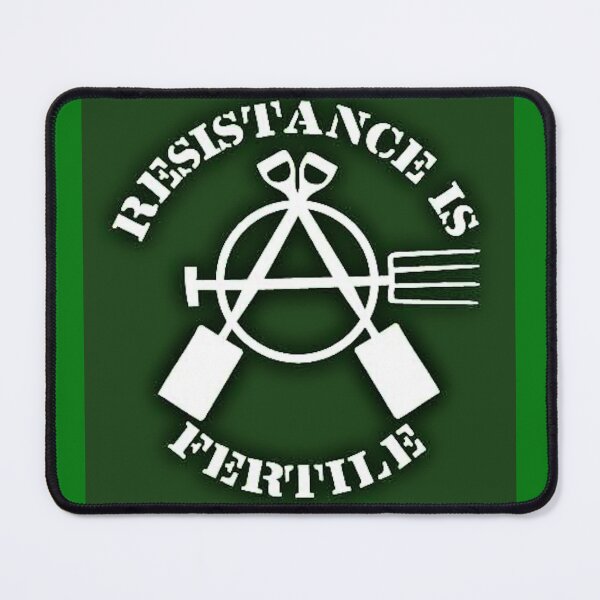 Item preview, Resistance is fertie - Eco Green Anarchy Art Print - Richardo Freeman designed and sold by Earth Nature Creations.