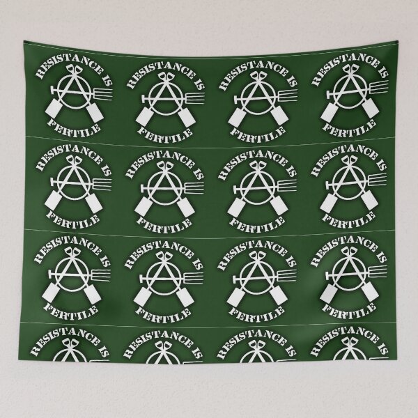 Item preview, Resistance is fertie - Eco Green Anarchy Art Print - Richardo Freeman designed and sold by Earth Nature Creations.