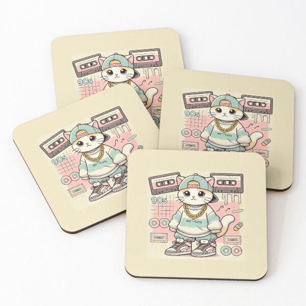 Item preview, 90s Hip - Hop Vintage Cat III - Funny Music Sticker designed and sold by WeLoveCatss.