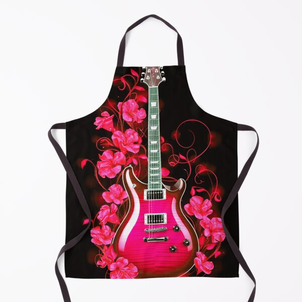 Item preview, Electric Red Guitar with Floral Aura designed and sold by Exodoi.