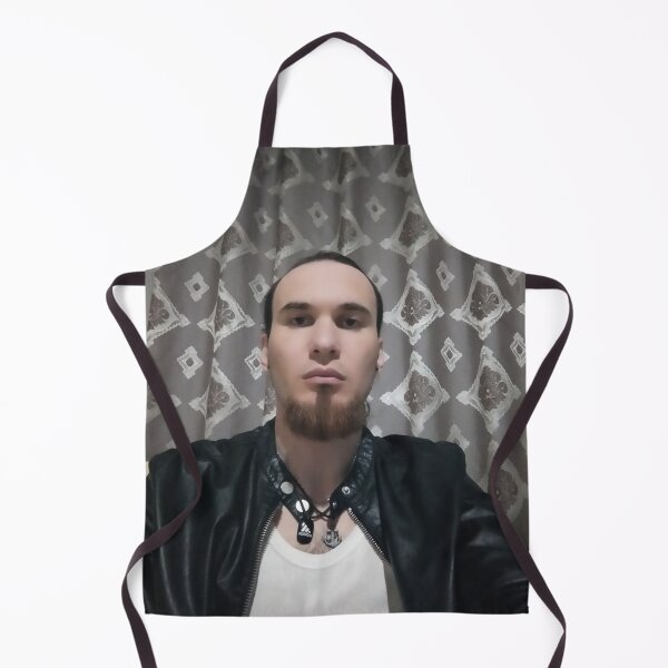 Item preview, leo the artist Sitting Indoors Wearing a Leather Jacket Pendant and Undershirt designed and sold by Beautiful art store.