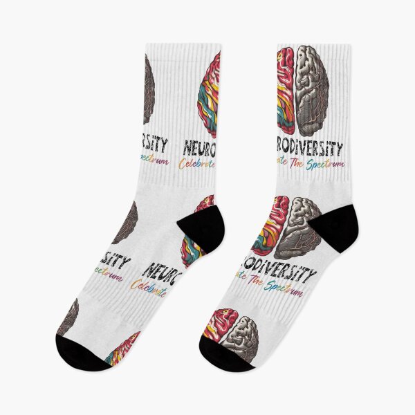 Item preview, Neurodiversity Celebrate The Spectrum Autism Awareness Colorful Half Brain  designed and sold by Smix Pixels.