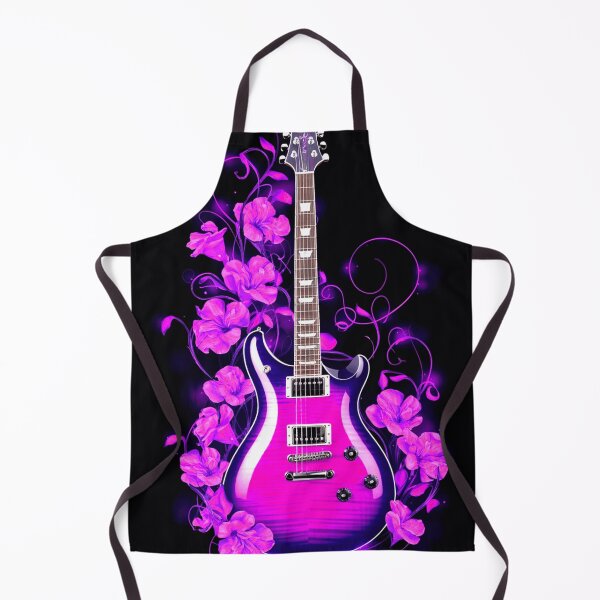 Item preview, Electric Magenta Guitar with Floral Aura designed and sold by Exodoi.