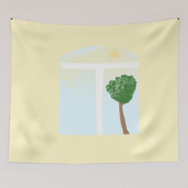 Item preview, Sunlit View Through Window Featuring Tree designed and sold by Beautiful art store.