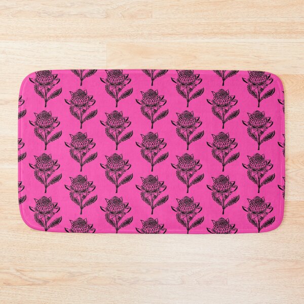 Item preview, Waratah Blossom Linocut on Pink designed and sold by Rebecca Westlund Artist.