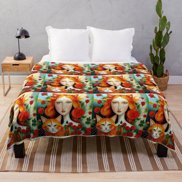Item preview, Beautiful girl with a cat. designed and sold by Natalia-Vlad.