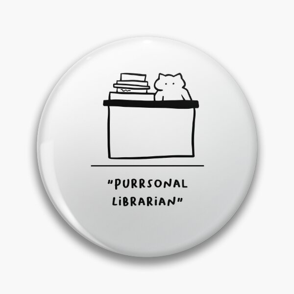 Item preview, "Purrsonal Librarian" | Adorable Cat Illustration designed and sold by RM-Journey.