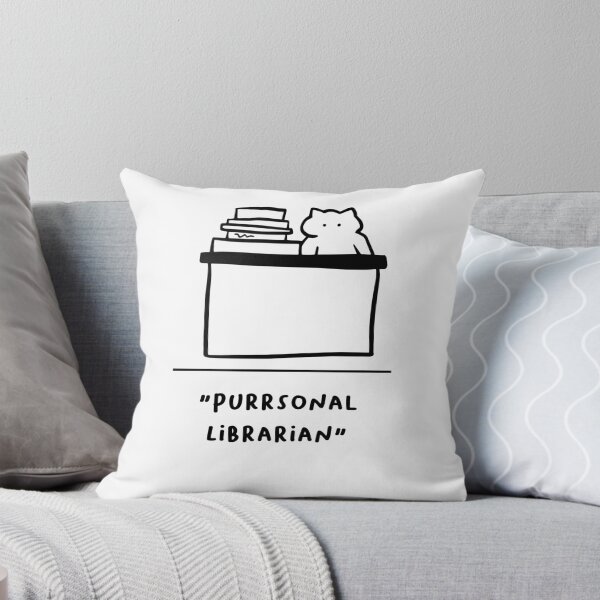 Item preview, "Purrsonal Librarian" | Adorable Cat Illustration designed and sold by RM-Journey.