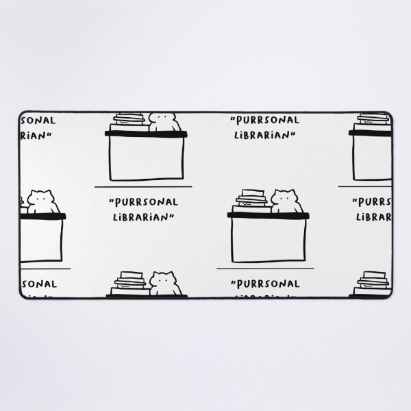 Item preview, "Purrsonal Librarian" | Adorable Cat Illustration designed and sold by RM-Journey.