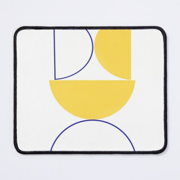 Item preview, Abstract Geometric Pattern with orange and Blue Shapes on White Background designed and sold by Beautiful art store.