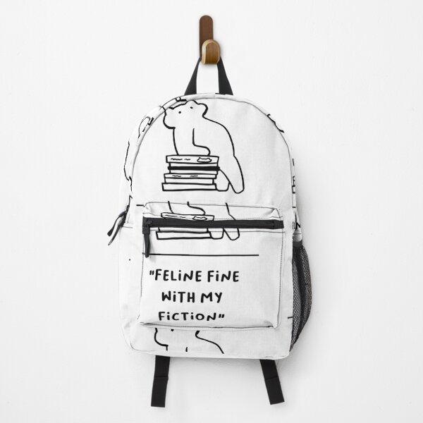 Item preview, "Feline Fine with My Fiction" | Adorable Cat Illustration designed and sold by RM-Journey.