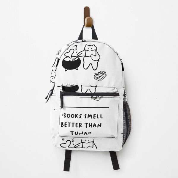 Item preview, "Books Smell Better Than Tuna" | Adorable Cat Illustration designed and sold by RM-Journey.