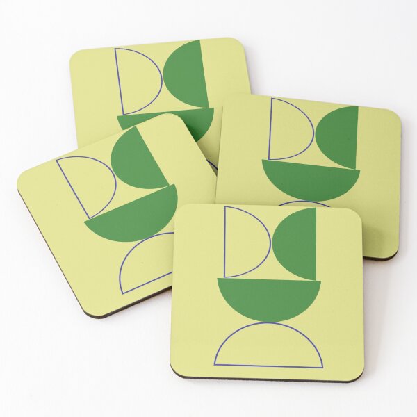 Item preview, Abstract Geometric Artwork Featuring Green Shapes with Minimalistic Style designed and sold by Beautiful art store.