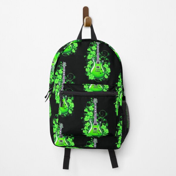 Item preview, Electric Green Guitar with Floral Aura designed and sold by Exodoi.