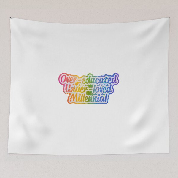 Item preview, Over-Educated Under-loved Millennial-Rainbow Sparkle designed and sold by ASMRSadie.