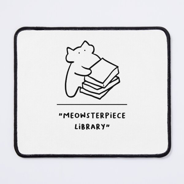 Item preview, "Meowsterpiece Library" | Adorable Cat Illustration designed and sold by RM-Journey.