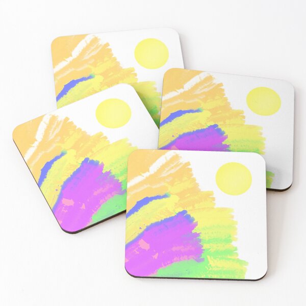 Item preview, Abstract Colorful Painting with Yellow Sun designed and sold by Beautiful art store.