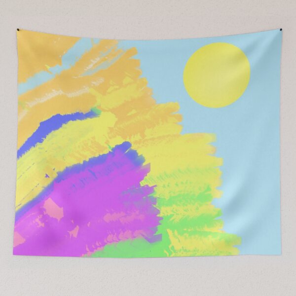 Item preview, Copy of Abstract Colorful Painting with Yellow Sun designed and sold by Beautiful art store.