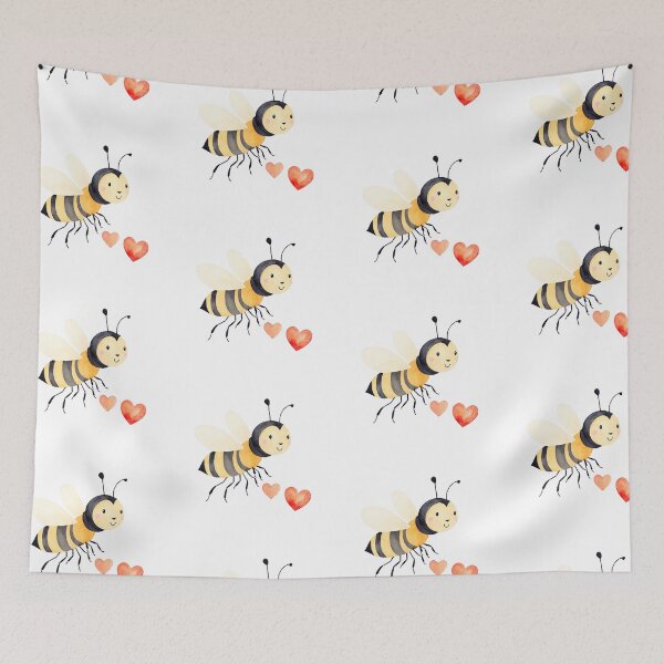 Item preview, Cute watercolor busy bee designed and sold by Victoria Riabov.