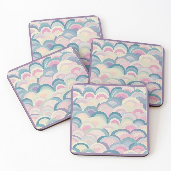 Item preview, Pastel scallops of pretty colors. designed and sold by liana campbell.