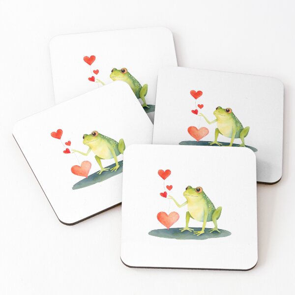 Item preview, Watercolor frog, Valentine Day, Love designed and sold by Victoria Riabov.