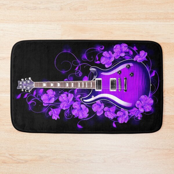 Item preview, Electric Purple Guitar with Floral Aura designed and sold by Exodoi.