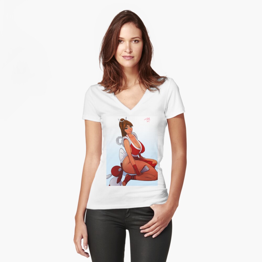 Item preview, Fitted V-Neck T-Shirt designed and sold by Reflex76.