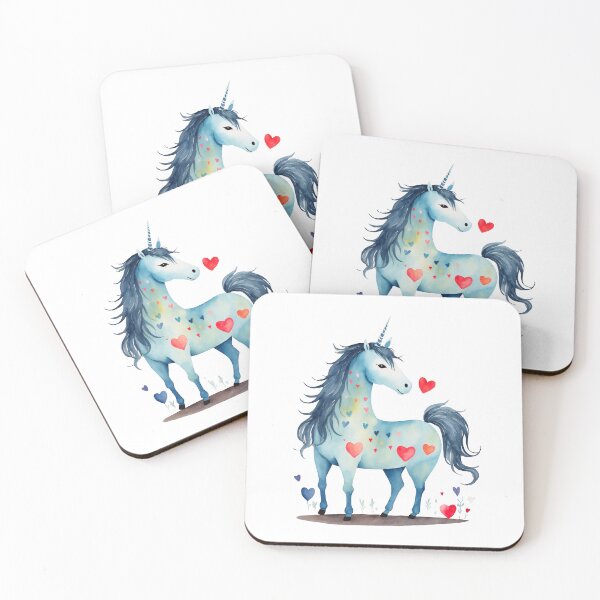 Item preview, Watercolor horse, watercolor unicorn, valentine day, love, adorable unicorn designed and sold by Victoria Riabov.