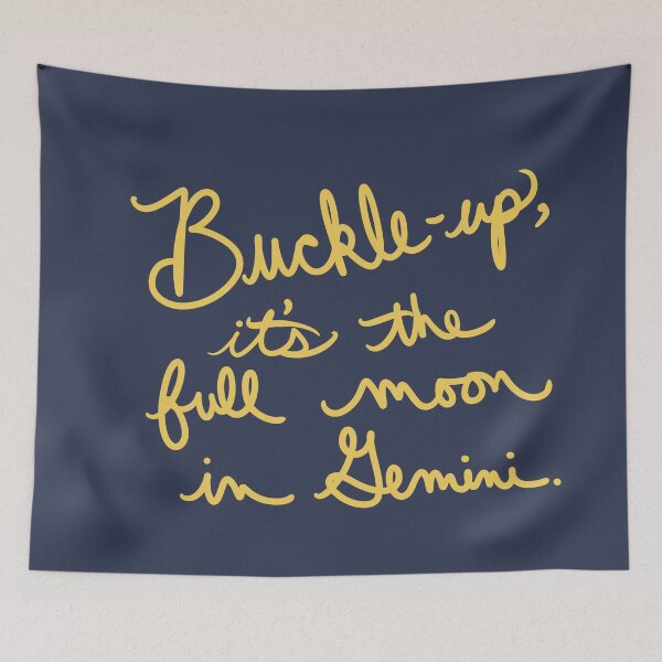 Item preview, Buckle up, it’s the full moon in Gemini designed and sold by abeink.