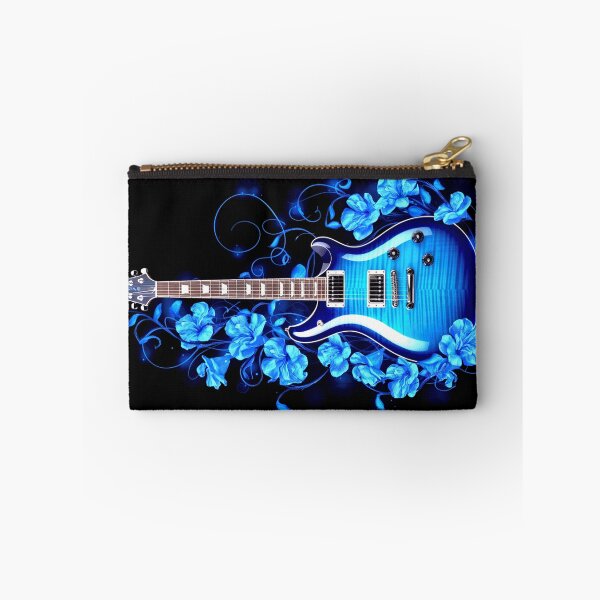 Item preview, Electric Blue Guitar with Floral Aura designed and sold by Exodoi.