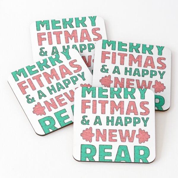 Item preview, Merry Fitmas and Happy New Rear - Fun Gym Christmas Quote Design designed and sold by AS94 Creative Designs.