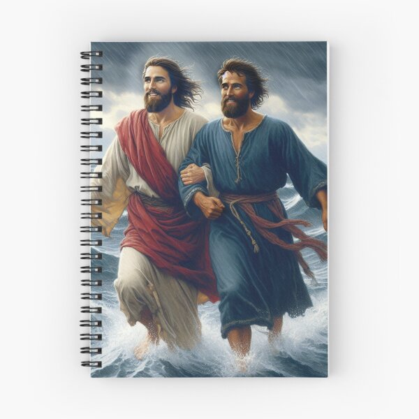 Artikelvorschau, Seid guten Mutes - Christus und Petrus auf dem Wasser entworfen und verkauft von Robyn C Michael.