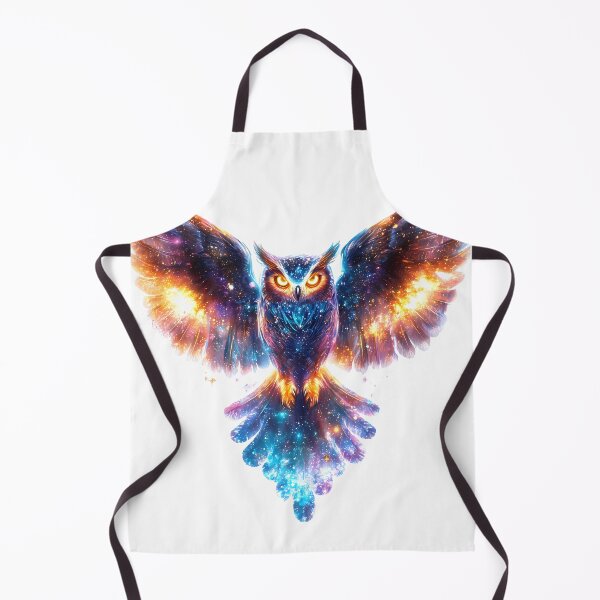 Item preview, Galaxy Neon Owl with Glowing Wings designed and sold by PixelReverb.