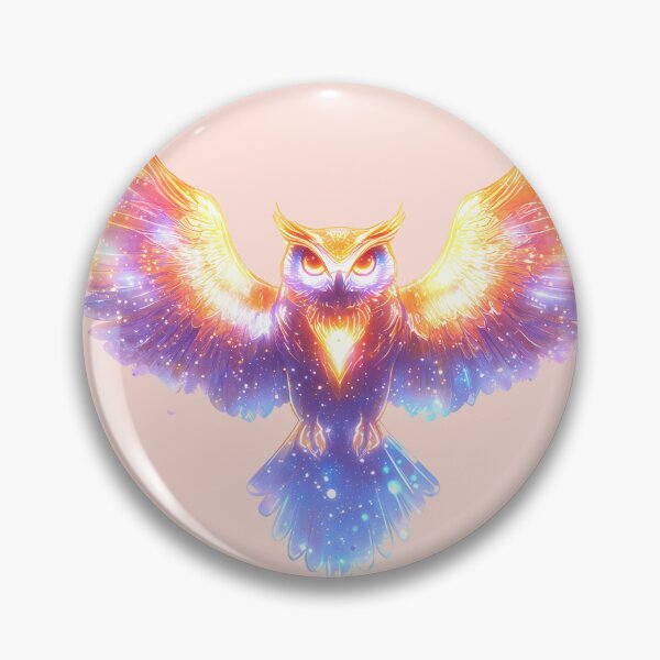 Item preview, Golden Glow Cosmic Owl Artwork designed and sold by PixelReverb.