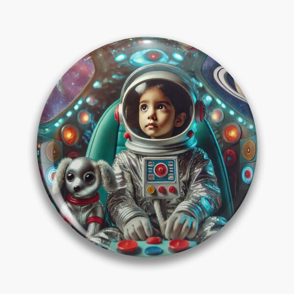 Item preview, Little Kid Astronaut Adventure with little Robot Dog designed and sold by WyckedLynn.