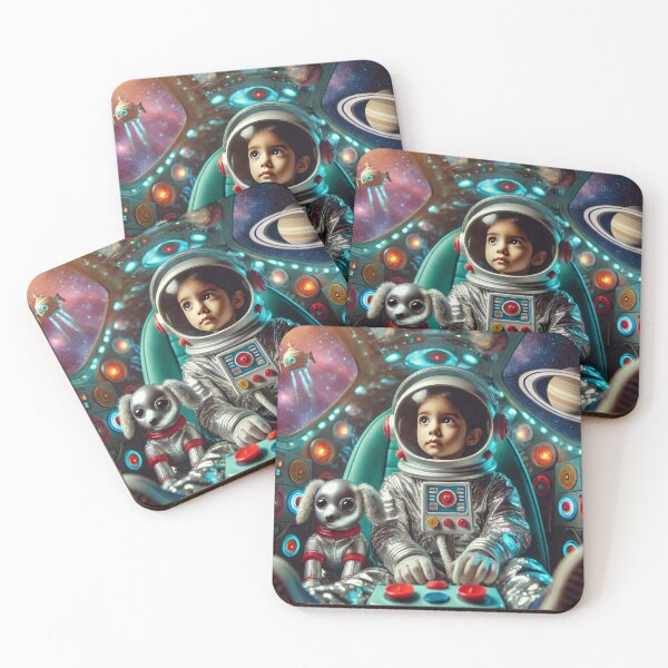 Item preview, Little Kid Astronaut Adventure with little Robot Dog designed and sold by WyckedLynn.