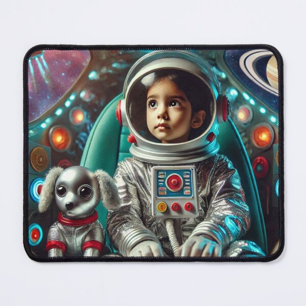 Item preview, Little Kid Astronaut Adventure with little Robot Dog designed and sold by WyckedLynn.