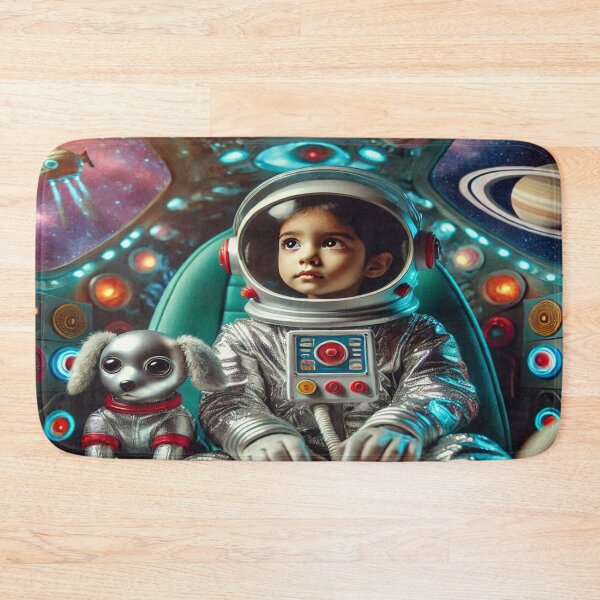 Item preview, Little Kid Astronaut Adventure with little Robot Dog designed and sold by WyckedLynn.