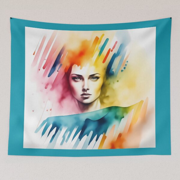 Item preview, Abstract Watercolor Lady #1 designed and sold by Twittlefish.