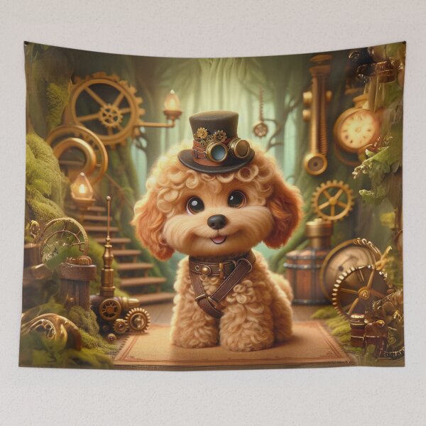 Item preview, Steampunk Mini Labradoodle designed and sold by Sillytoe.