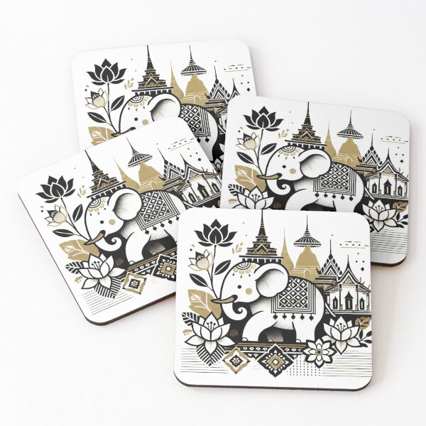 Item preview, Modern Thai Elephant Design designed and sold by AonTH9.