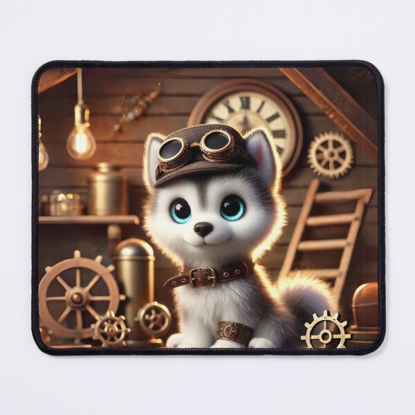 Artikelvorschau, Steampunk Miniatur Husky entworfen und verkauft von Sillytoe.