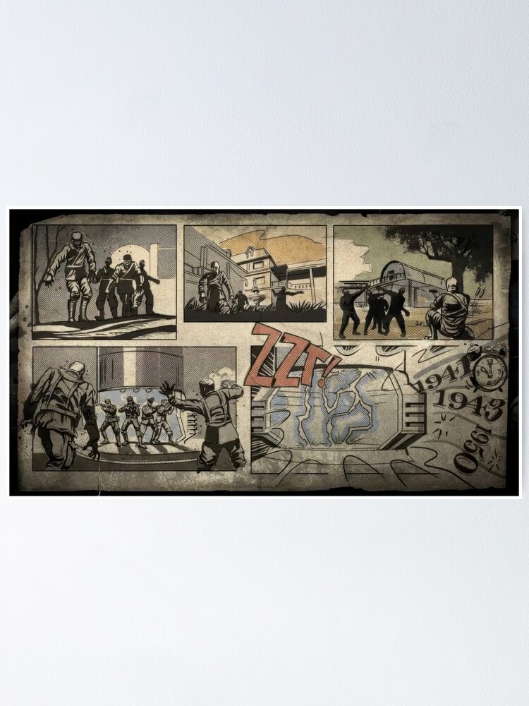 Thumbnail 1 of 3, Poster, Zombies loading screen comic designed and sold by Rccola55.