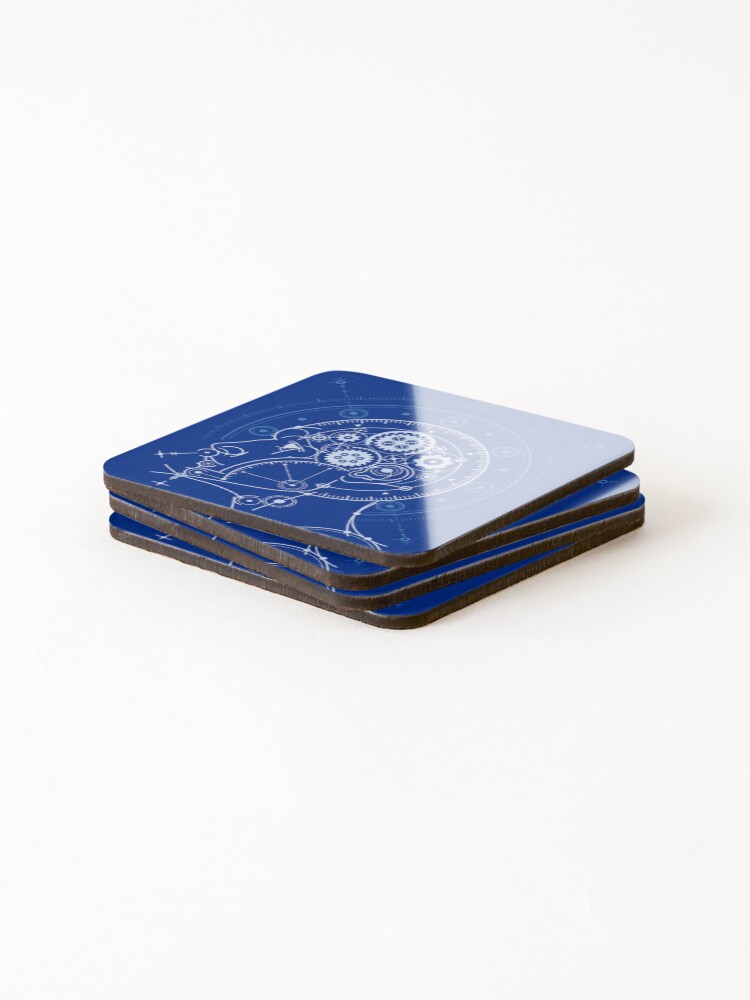 Thumbnail 4 of 5, Coasters (Set of 4), Machine Learning AI Brain Blueprint designed and sold by NiamLab.